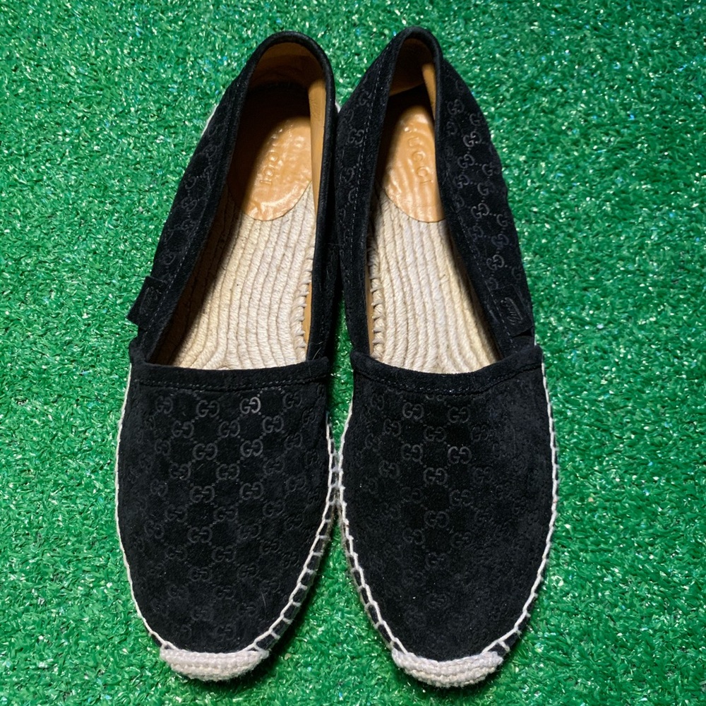 Gucci Espadrilles Suede Slip On Loafers
